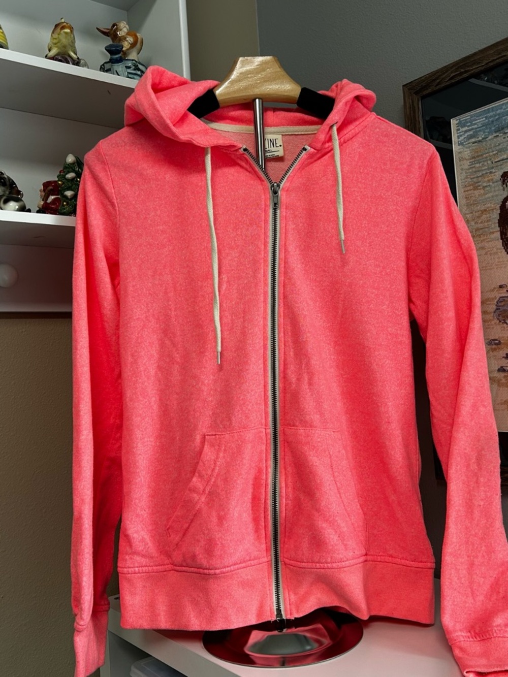 Zine Clothing Coral Pink Full-Zip Hoodie